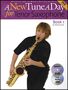NEW TUNE A DAY FOR TENOR SAX #1 BK/CD/DVD- P.O.P. cover